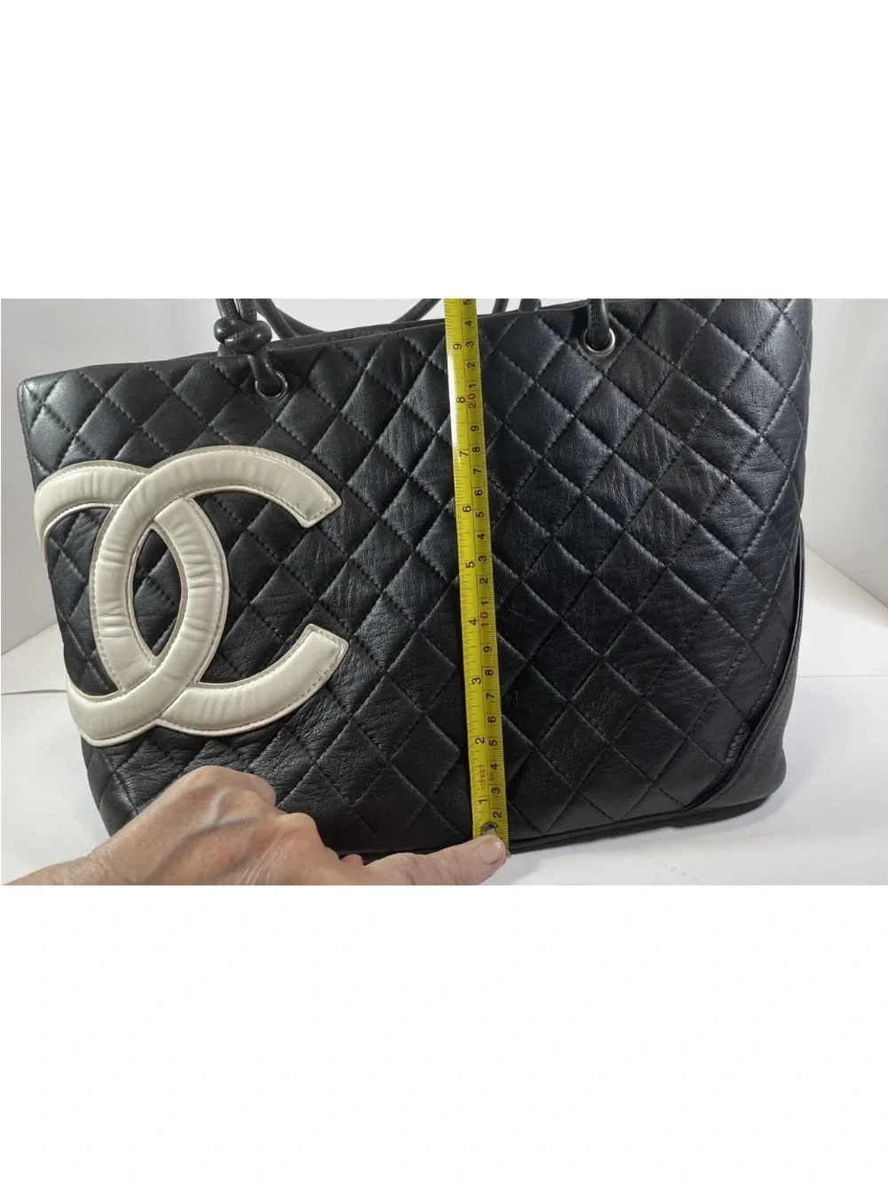 CHANEL Cambon Line Large Shoulder Lambskin Tote/Bag